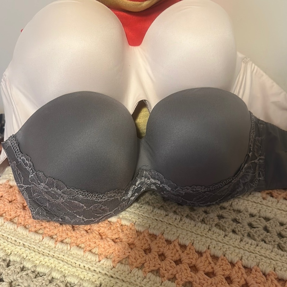 Victoria’s Secret Elegant Gray and cream Lace Women's Bra BUNDLE